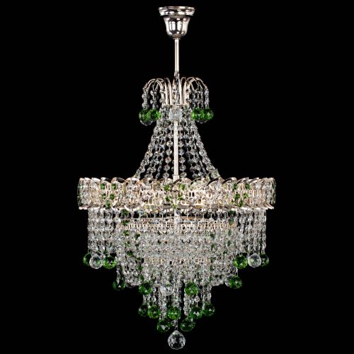 Люстра Натали Софья зеленая в Подольске Гусь Хрустальный