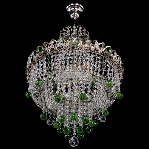 Люстра Натали Софья зеленая в Подольске Гусь Хрустальный