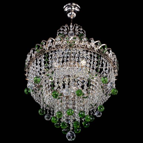 Люстра Натали Софья зеленая в Подольске Гусь Хрустальный