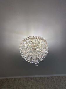 Люстра Капель Лепесток Шар  30мм с подвесом в Подольске отзыв и фото покупателя