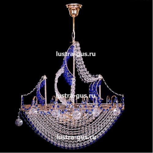 Люстра Корвет синий в Подольске Гусь Хрустальный