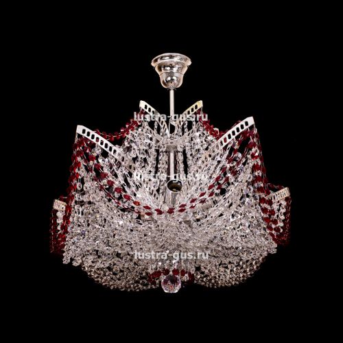 Люстра Лилия №4 цветная в Подольске Гусь Хрустальный