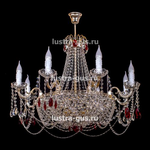 Люстра Свеча Лайт №3 цветная в Подольске Гусь Хрустальный