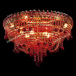 Люстра Водопад Софья красная в Подольске отзыв и фото покупателя