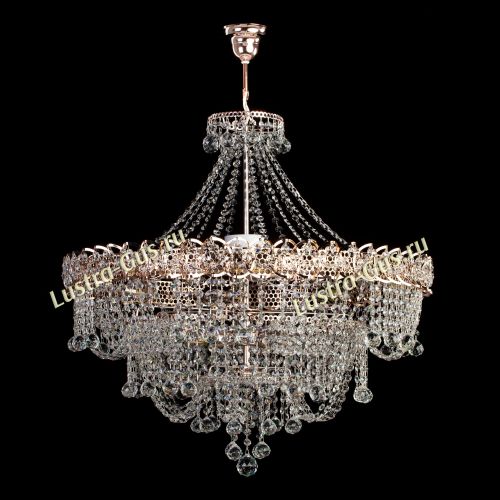 Люстра Водопад Софья с подвесом в Подольске Гусь Хрустальный