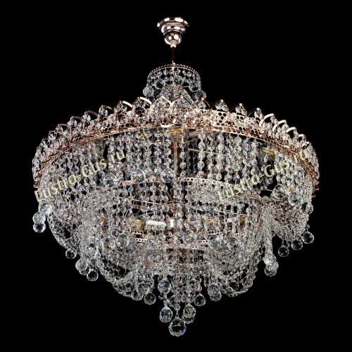 Люстра Водопад Софья с подвесом в Подольске Гусь Хрустальный