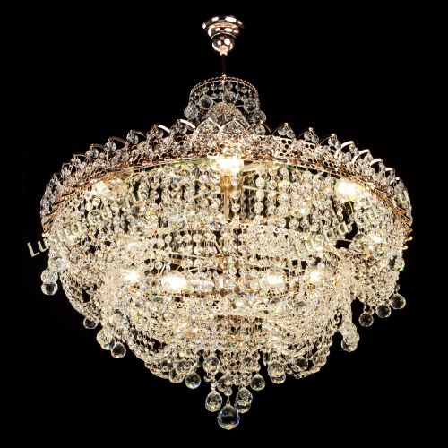 Люстра Водопад Софья с подвесом в Подольске Гусь Хрустальный