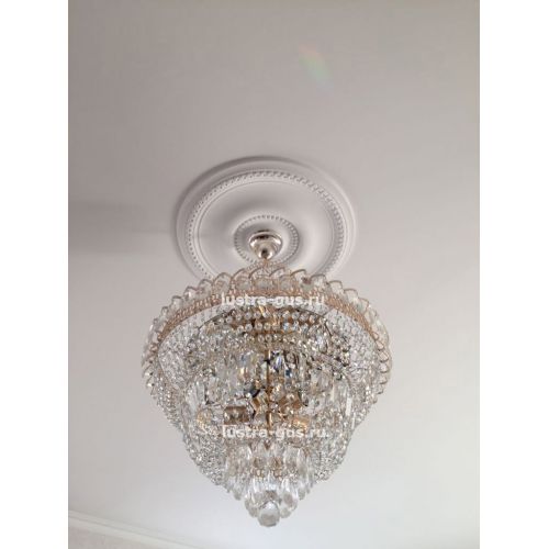 Люстра Водопад с подвесом  в Подольске Гусь Хрустальный