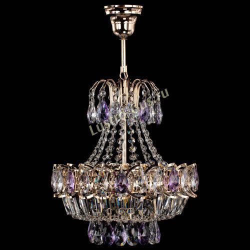 Люстра Ника 1 лампа фиолетовая в Подольске Гусь Хрустальный
