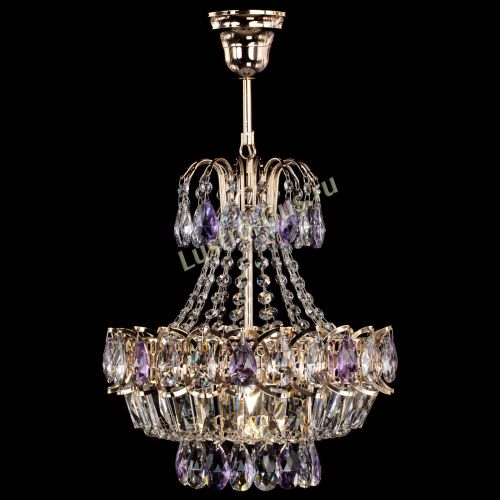 Люстра Ника 1 лампа фиолетовая в Подольске Гусь Хрустальный