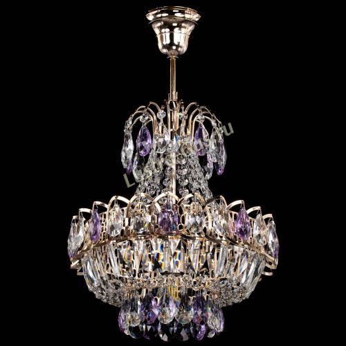 Люстра Ника 1 лампа фиолетовая в Подольске Гусь Хрустальный