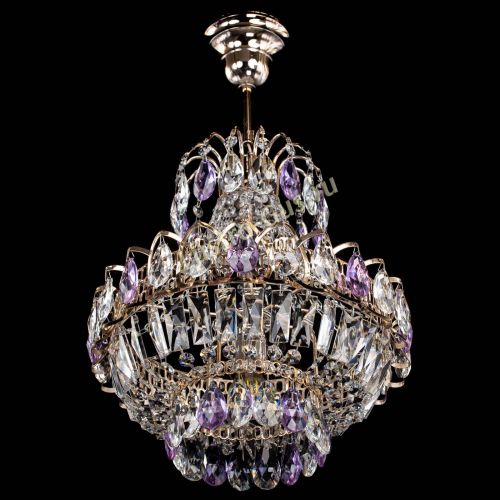 Люстра Ника 1 лампа фиолетовая в Подольске Гусь Хрустальный
