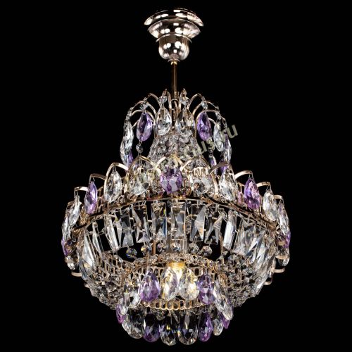 Люстра Ника 1 лампа фиолетовая в Подольске Гусь Хрустальный