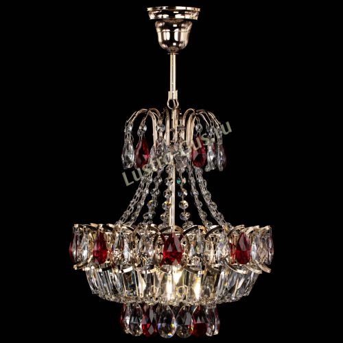 Люстра Ника 1 лампа красная в Подольске Гусь Хрустальный