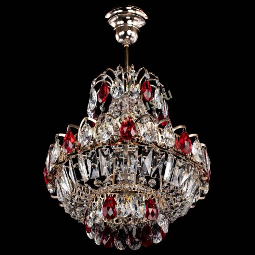 Люстра Ника 1 лампа красная в Подольске Гусь Хрустальный