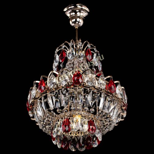 Люстра Ника 1 лампа красная в Подольске Гусь Хрустальный
