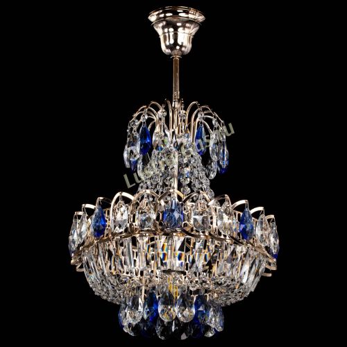 Люстра Ника 1 лампа синяя в Подольске Гусь Хрустальный