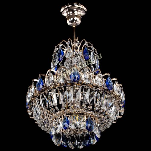 Люстра Ника 1 лампа синяя в Подольске Гусь Хрустальный