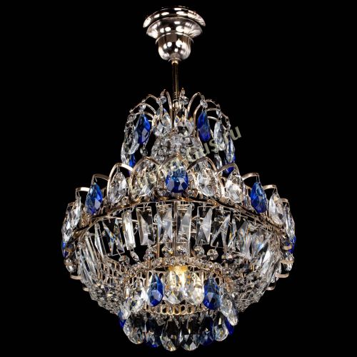 Люстра Ника 1 лампа синяя в Подольске Гусь Хрустальный