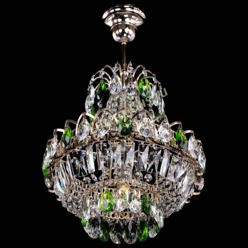 Люстра Ника 1 лампа зеленая в Подольске Гусь Хрустальный