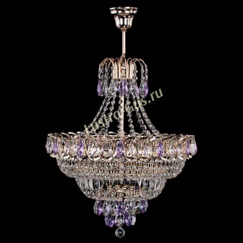 Люстра Ника подвесная Фиолетовая в Подольске Гусь Хрустальный