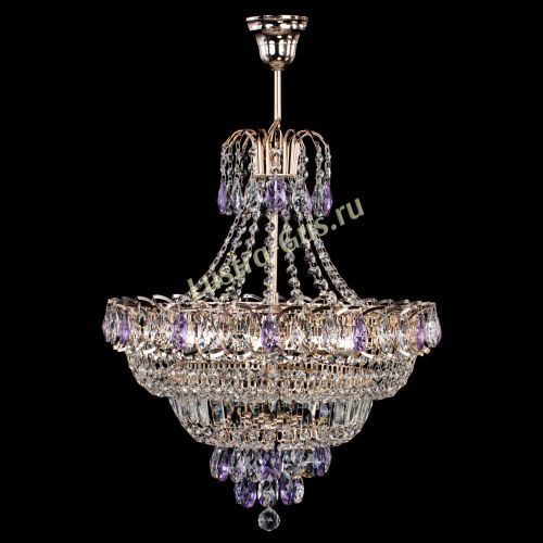 Люстра Ника подвесная Фиолетовая в Подольске Гусь Хрустальный