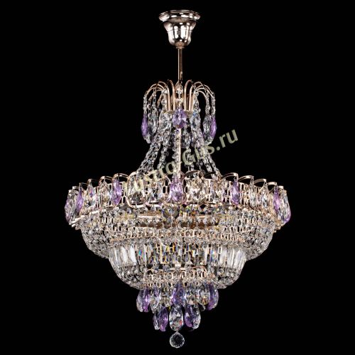 Люстра Ника подвесная Фиолетовая в Подольске Гусь Хрустальный