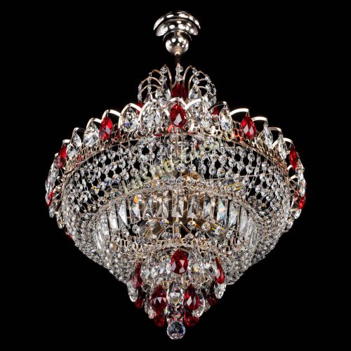 Люстра Ника подвесная Красная в Подольске Гусь Хрустальный