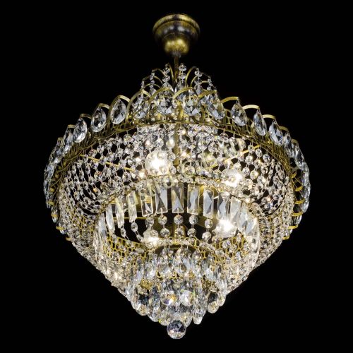 Люстра Ника №5 подвесная под бронзу в Подольске Гусь Хрустальный