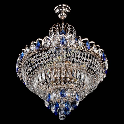 Люстра Ника подвесная Синяя в Подольске Гусь Хрустальный