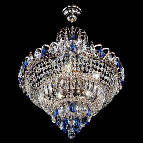 Люстра Ника подвесная Синяя в Подольске Гусь Хрустальный