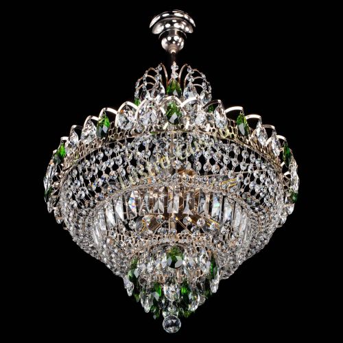 Люстра Ника подвесная Зеленая в Подольске Гусь Хрустальный