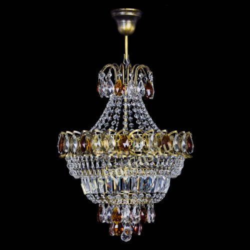 Люстра Ника подвесная Чайная под бронзу в Подольске Гусь Хрустальный