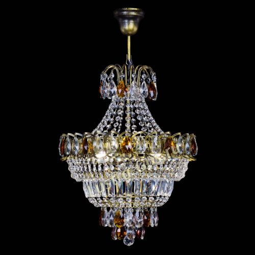 Люстра Ника подвесная Чайная под бронзу в Подольске Гусь Хрустальный