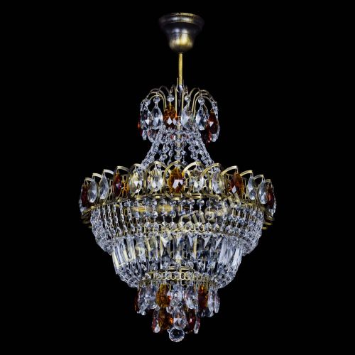 Люстра Ника подвесная Чайная под бронзу в Подольске Гусь Хрустальный