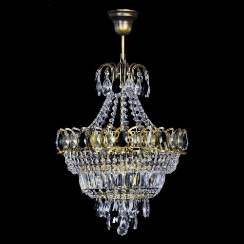 Люстра Ника подвесная Черная под бронзу в Подольске Гусь Хрустальный