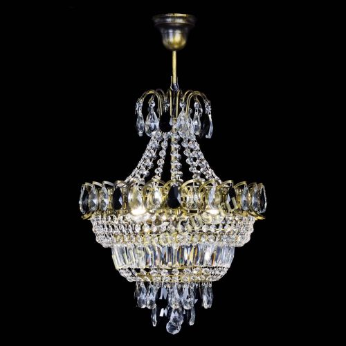 Люстра Ника подвесная Черная под бронзу в Подольске Гусь Хрустальный