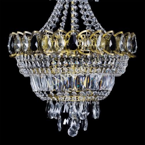 Люстра Ника подвесная Черная под бронзу в Подольске Гусь Хрустальный