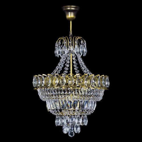 Люстра Ника подвесная под бронзу в Подольске Гусь Хрустальный