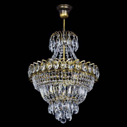 Люстра Ника подвесная под бронзу в Подольске Гусь Хрустальный