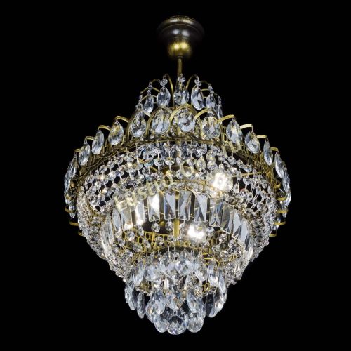 Люстра Ника подвесная под бронзу в Подольске Гусь Хрустальный