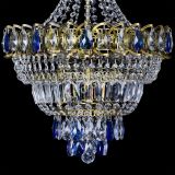 Люстра Ника подвесная Синяя под бронзу в Подольске Люстра Ника подвесная Синяя под бронзу в Подольске