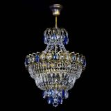 Люстра Ника подвесная Синяя под бронзу в Подольске Люстра Ника подвесная Синяя под бронзу в Подольске