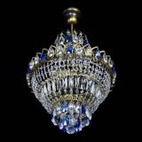 Люстра Ника подвесная Синяя под бронзу в Подольске Люстра Ника подвесная Синяя под бронзу в Подольске