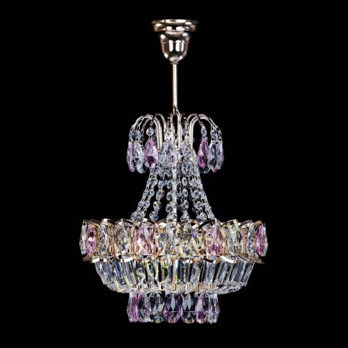 Люстра Ника 1 лампа розовая в Подольске Гусь Хрустальный