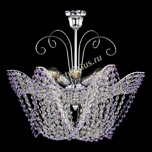 Люстра Орхидея №3 фиолетовая в Подольске Гусь Хрустальный
