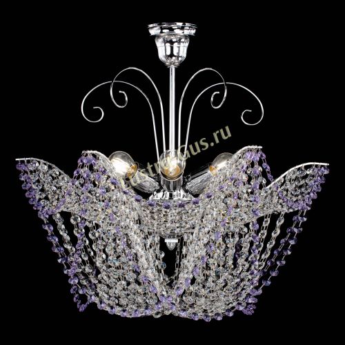Люстра Орхидея №3 фиолетовая в Подольске Гусь Хрустальный