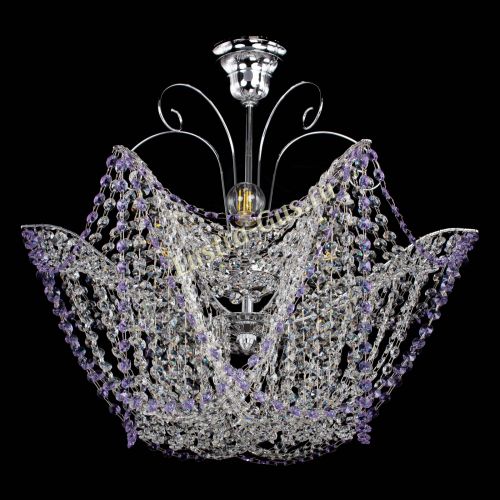 Люстра Орхидея №3 фиолетовая в Подольске Гусь Хрустальный