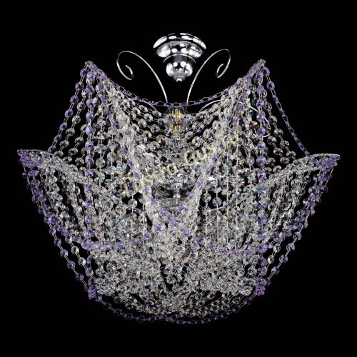 Люстра Орхидея №3 фиолетовая в Подольске Гусь Хрустальный