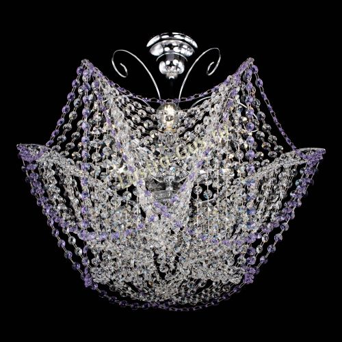 Люстра Орхидея №3 фиолетовая в Подольске Гусь Хрустальный